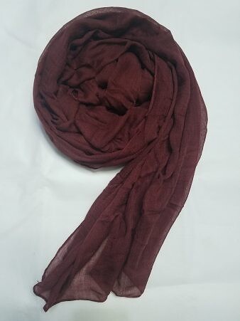 Plain Lawn Scarf - Maroon